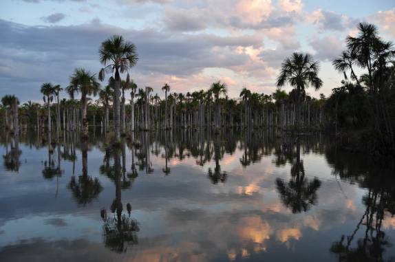 Magnífico entardecer na Lagoa das Araras, em Bom Jardim, no Mato Grosso